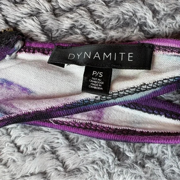 Dynamite Purple Striped Racerback Tank - Picture 6 of 7